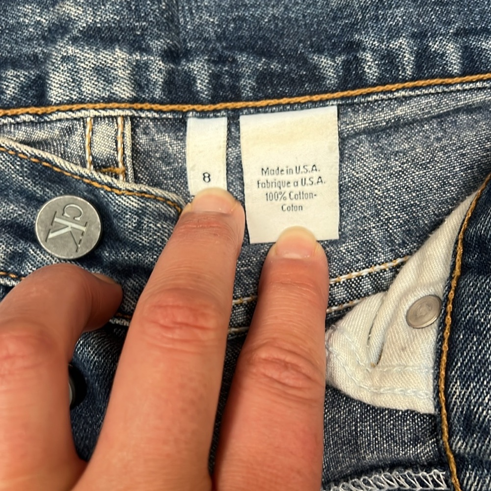 Vintage Calvin Klein Blue Denim Jeans Size 8 - Picture 3 of 6